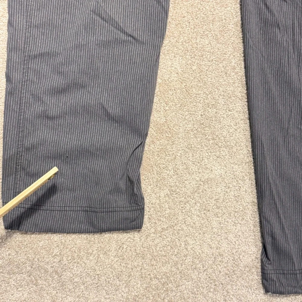 Lululemon Seawall Track Pants Mens L Grey Striped Drawstring Athleisure Yoga 34L
